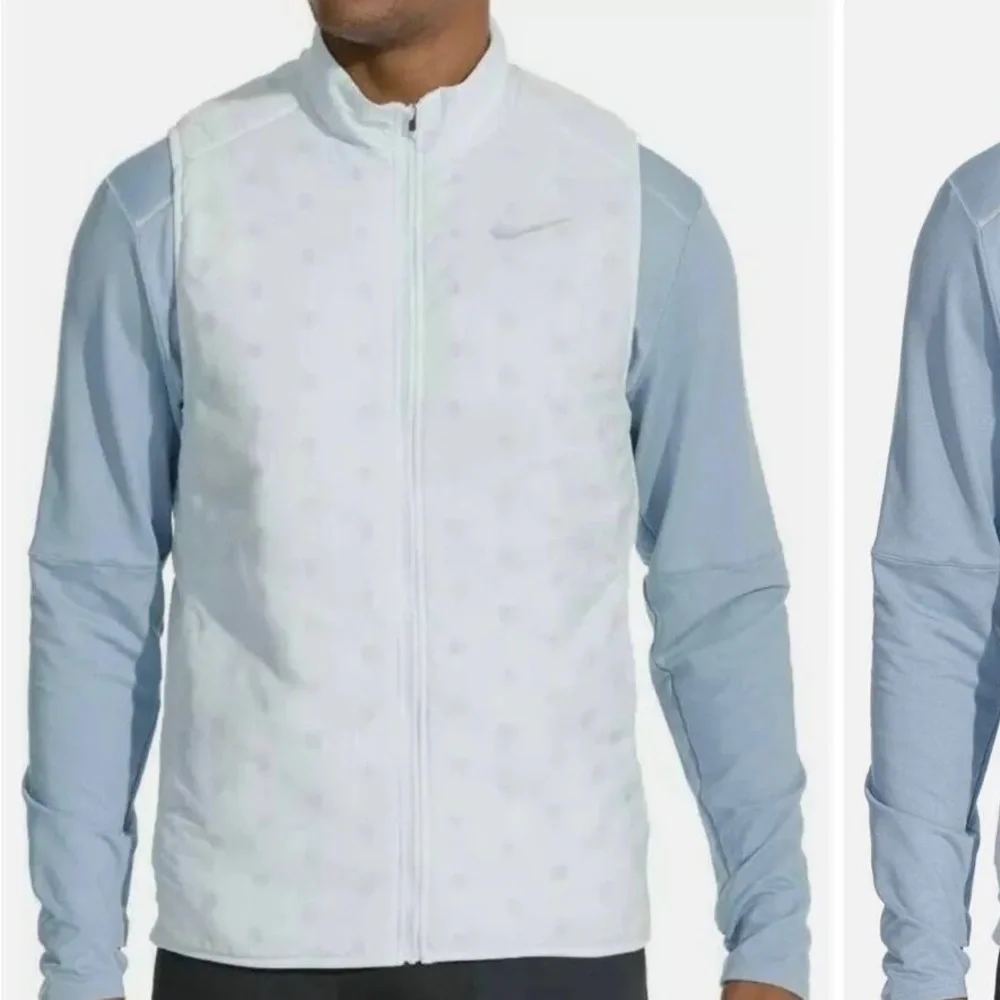 Nike Men's Light Blue Aerolayer Sleeveless Running Vest Size L